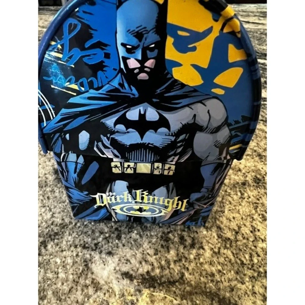 The Tin Box Company Batman Lunch Box Kids OS Blue Dark Knight Metal Tin 2004